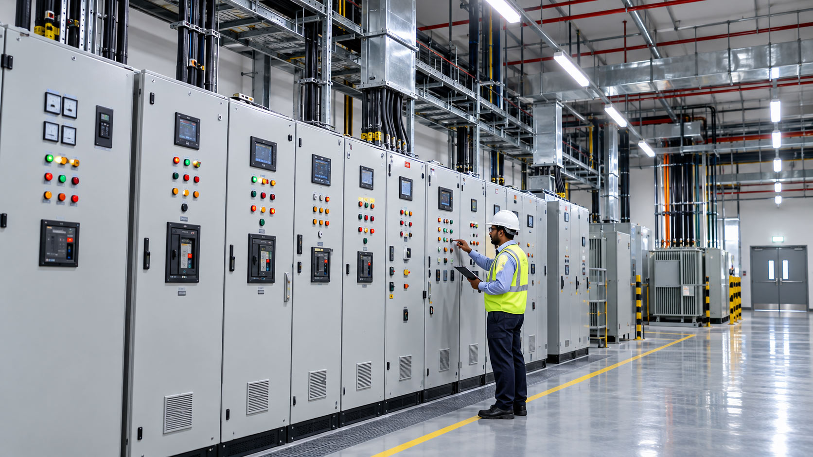 Electrical distribution panel room for commercial building infrastructure