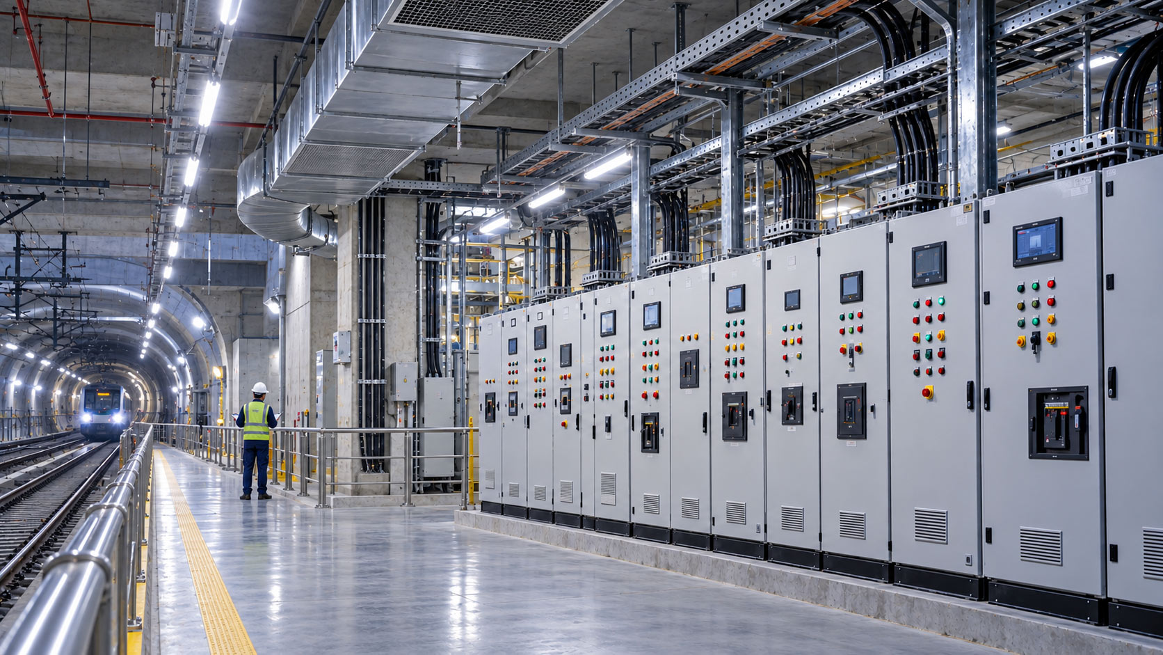 Electrical control panels supporting rail infrastructure