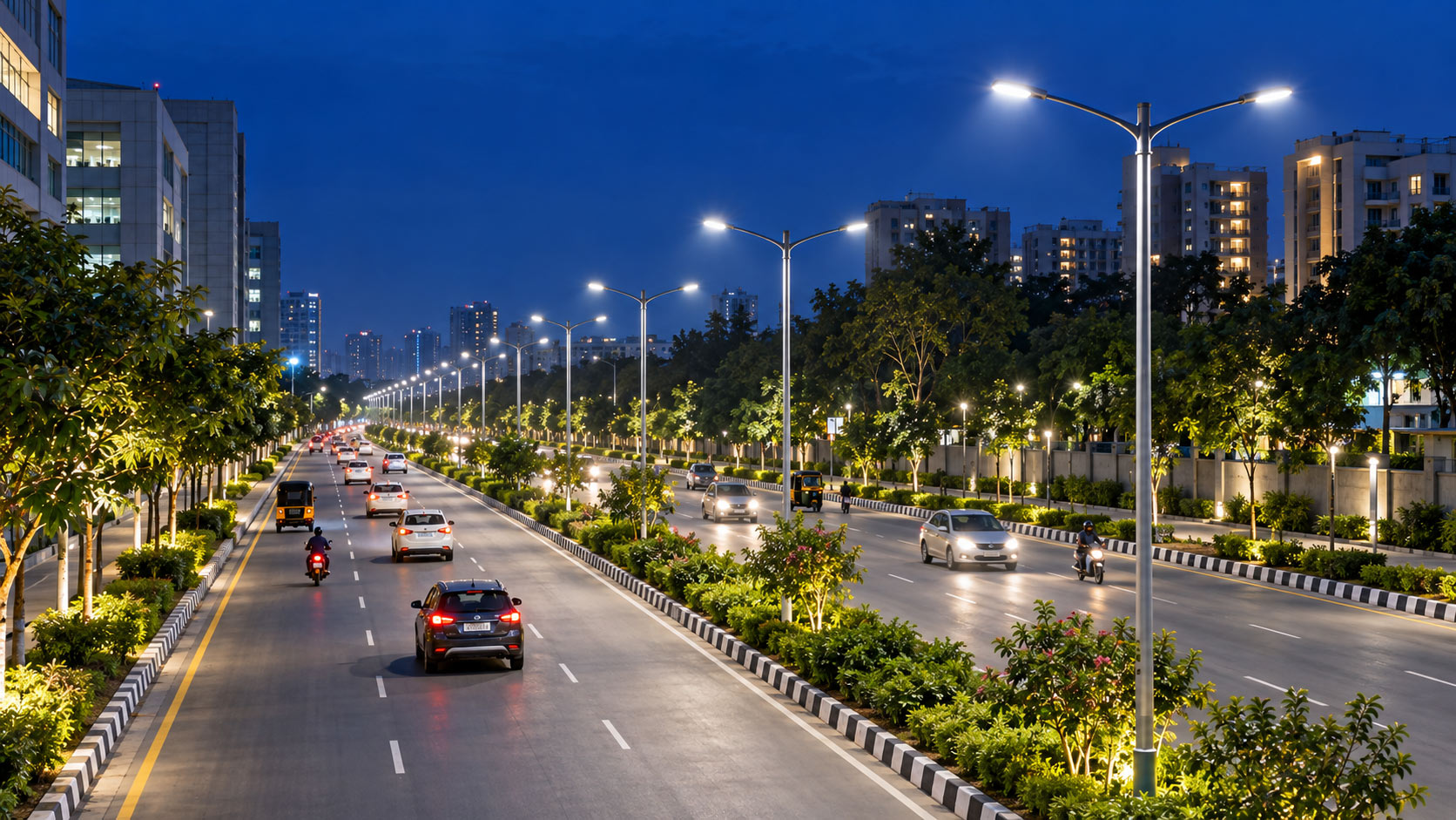 Smart CCMS lighting panel supporting a connected municipal street-lighting network
