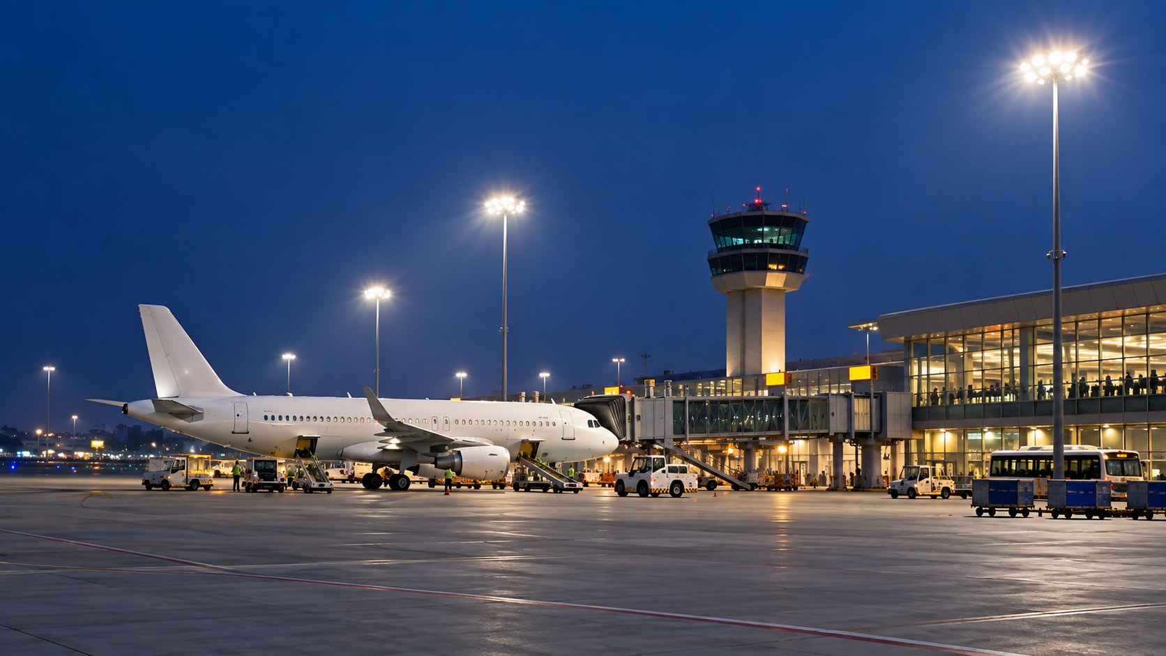 Representative airport infrastructure lighting