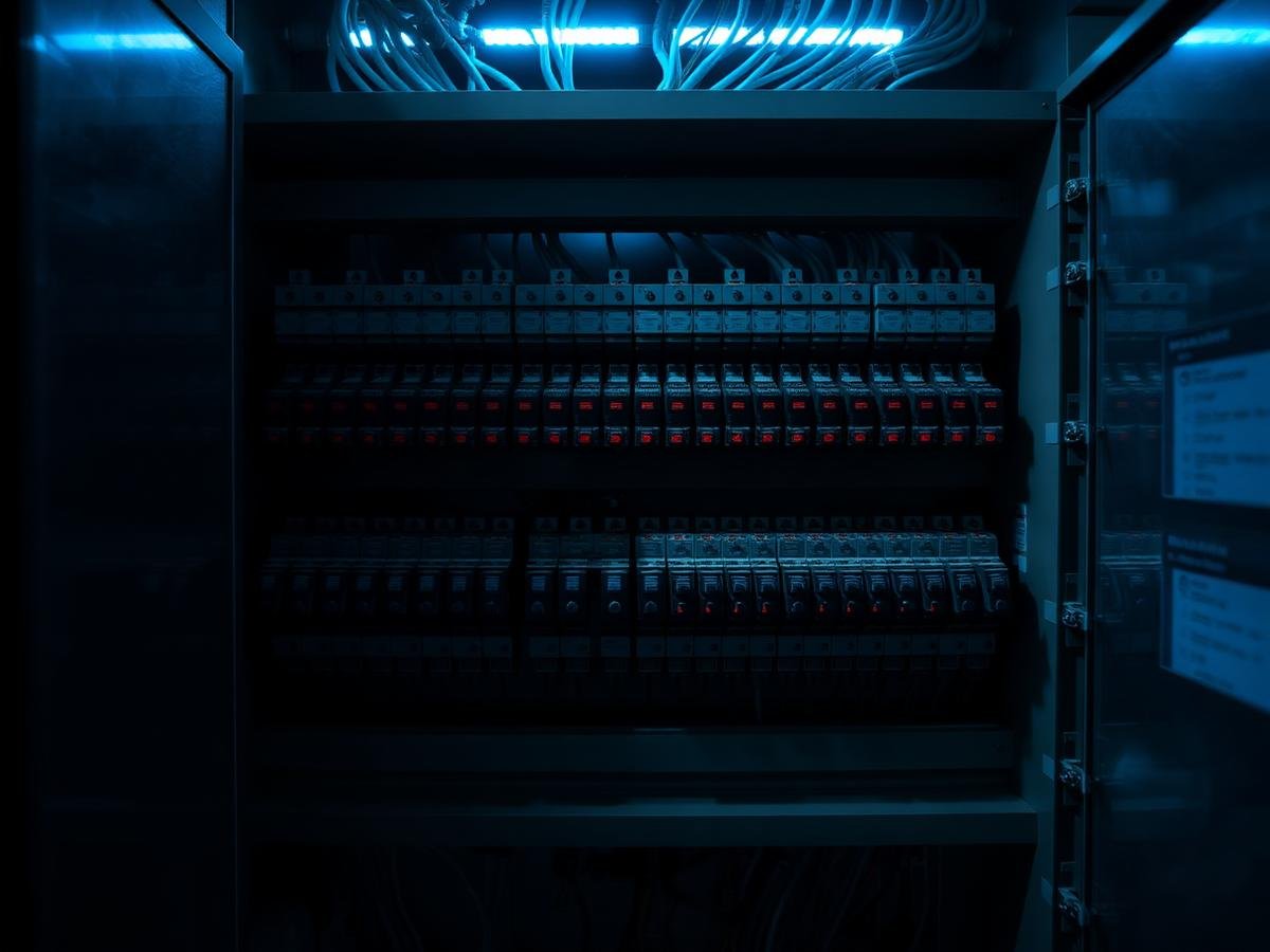 Electrical control panel wiring detail
