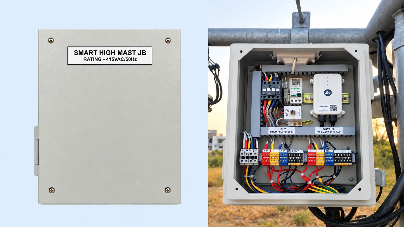 NTPC Talaipalli smart high mast junction box